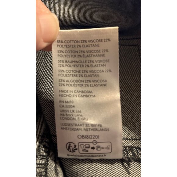 VTG-Urban Outfitters Womens Black edgy Mini Cargo Skirt Size S Cotton Blend - Picture 6 of 8